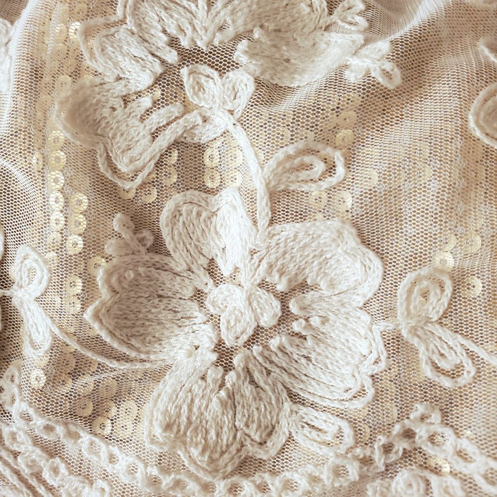 Ivory Hollister Spaghetti Strap Layered Dress - Picture 6 of 9